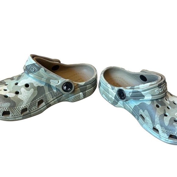 Kids Camo CROCS C9 Green Slip On Clogs Toddler Childrens Hunting Child - Picture 5 of 7